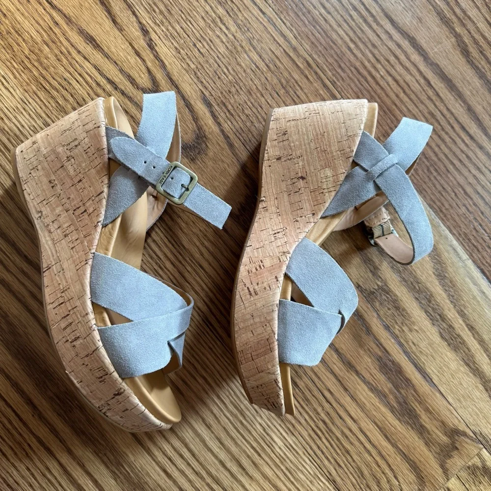 EUC Kork-ease Ava suede sandal size 10